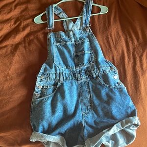 Free People Ziggy light blue shortalls
